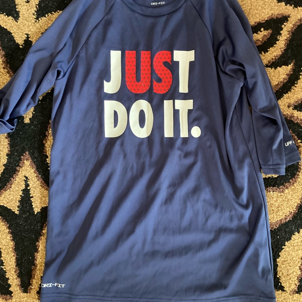 🍂Nike Blue Long Sleeve Tee Just Do It